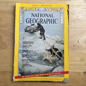 Vintage National Geographic March 1974 NWPassage Japanese Algae Nebraska Bavaria